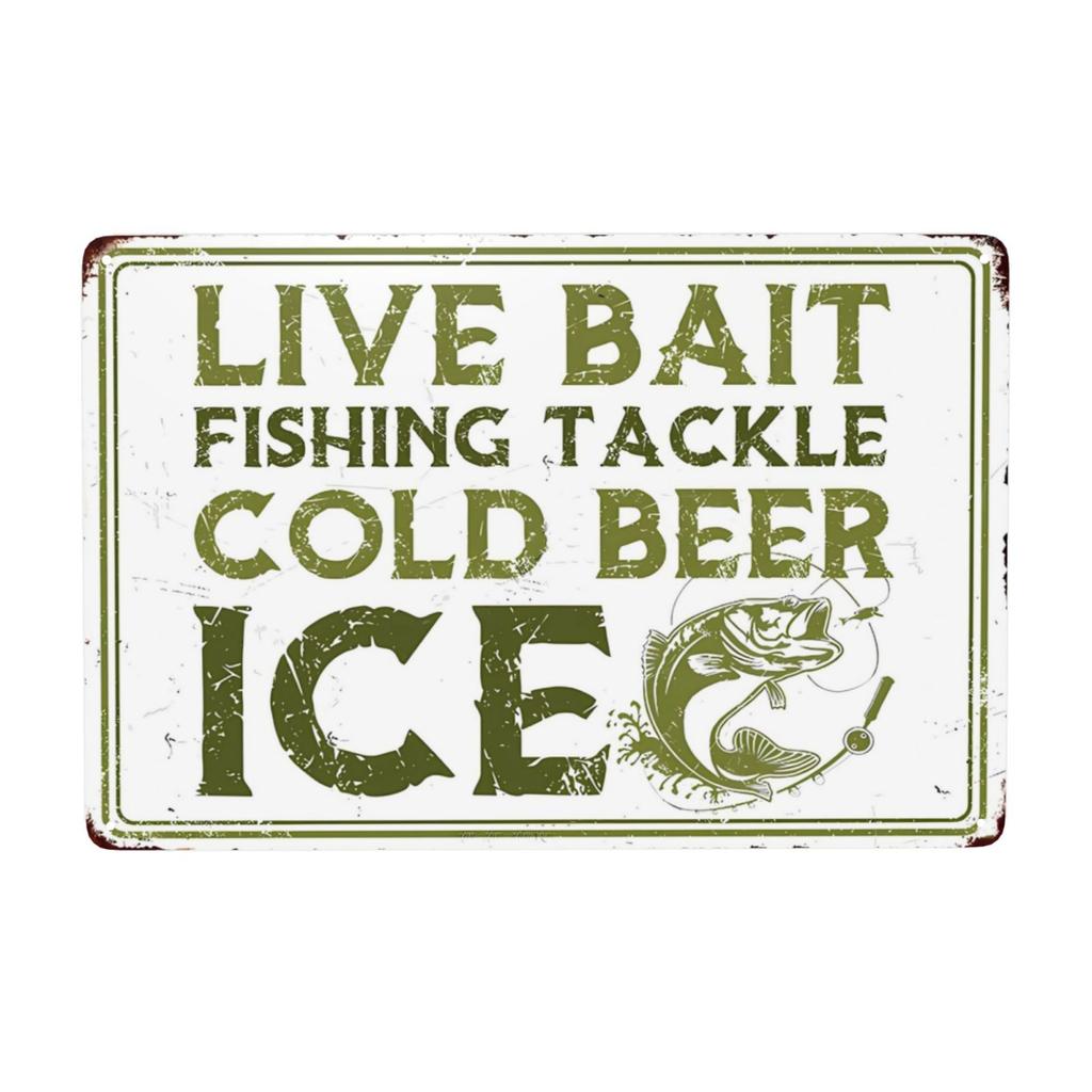 Винтажные металлические знаки для рыбалки, домик для рыбы, знак «дом у озера», подарки для рыбака, настенное искусство для рыбалки, забавный декор для дома 8x12 дюймов