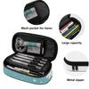 School Pencil Case High Capacity 300D Polyester Smooth Zipper with Main Pocket Mesh Layer and Removable Pen Divider for Boys Girls