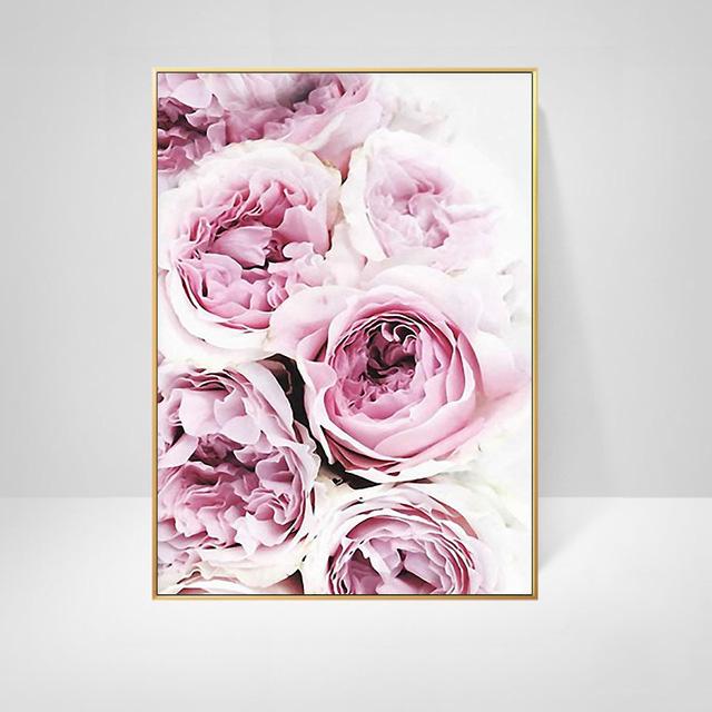 Pink Peony Canvas Painting Poster and Print Flower Letter Quote Nordic Wall Art Floral Picture Bedroom Decor Home Decoration Art