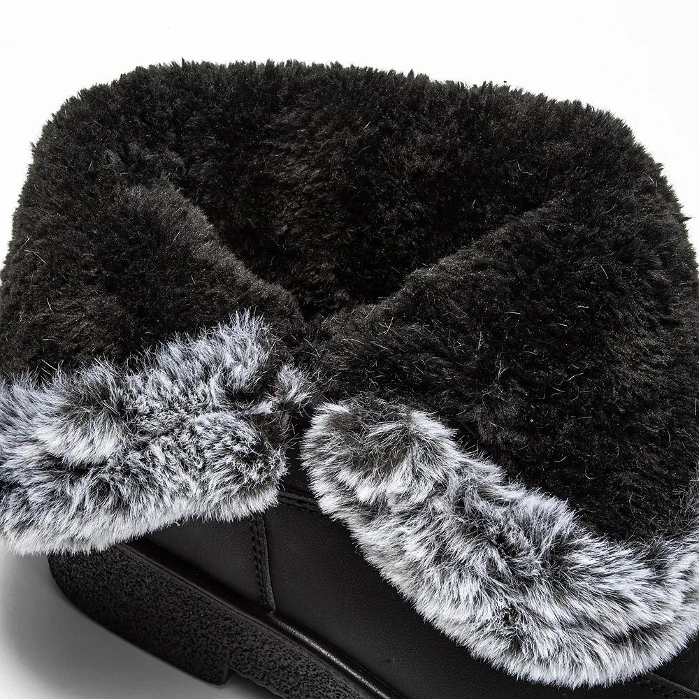 Модные женские водонепроницаемые зимние сапоги для снега, нескользящие, на платформе, теплые ботильоны, женская обувь с толстой плюшевой хлопковой подкладкой, Botas De Mujer