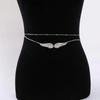 Beads Double Layer Wings Body Chain Metal Bikini Belly Belt Wings Waist Chain  Festival Accessories