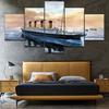 5Pcs Ship Vessel 5 Pieces Paintings Wall Art Poster HD Print No Framed Canvas Home Decor 5 Panel Room Decor Modern Abstract