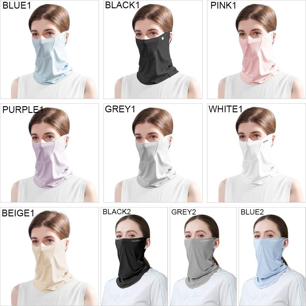 Велосипедный головной убор Головной убор для лица Шея Гетры из ледяного шелка Солнцезащитная маска Повязка на голову Шарф Покрытие для лица Шарф