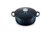 Литая эмалированная кастрюля Le Creuset Signature Cocotte Ronde 20 см Nuit Navy, совместимая с газовой духовкой IH, японская [Авторизованный продукт]