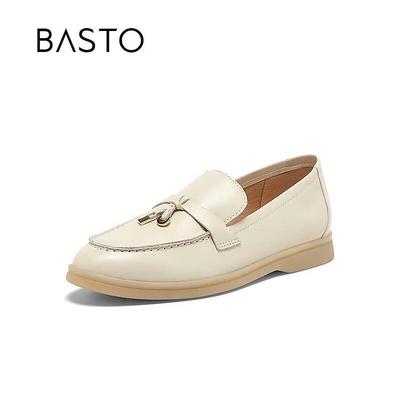 Женские мокасины BASTO из овчины без шнуровки