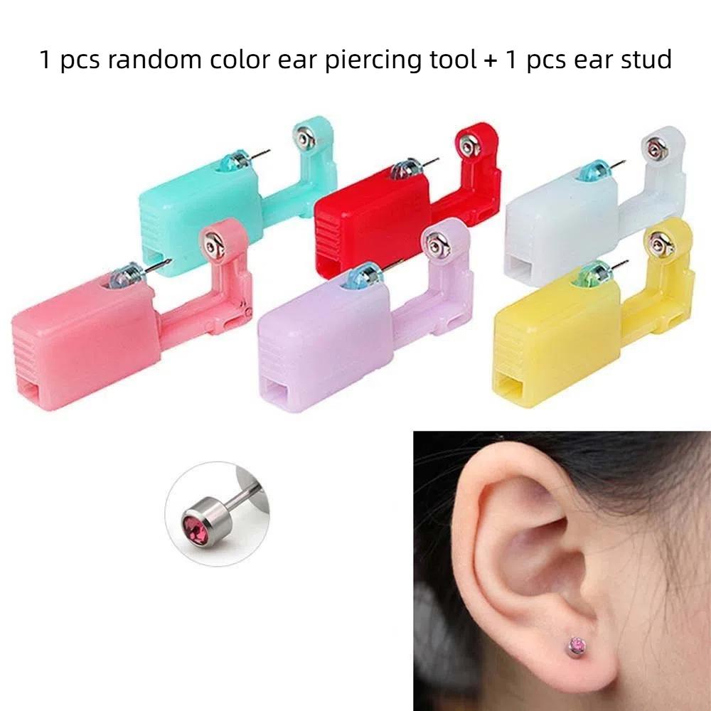 Pain Ear Cartilage Disposable Nose Ear Piercing Tool Earring Piercer Machine Helix Piercing Steel