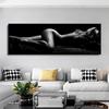 Nude Portrait Art Poster Print On Canvas Painting Sexy Sleeping Black and White Women Wall Art Picture for Living Room Decor