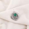 Green Onyx Cab Gemstone Jewelry, 925 Solid Sterling Silver Pendant, Handmade Silver Pendant For Wedding Gift