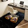 Golden Boxing Gloves with Rose Design Chair Mat Office Carpet, Oversized Rug for Home Decor, Gift, Suitable for Bedroom, Living Room, Various Rooms