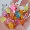50Pcs Random Resin Mini Duck Miniature Figurines Ornaments Tiny Cute Luminous Duck Garden Landscape Plants Crafts Decor