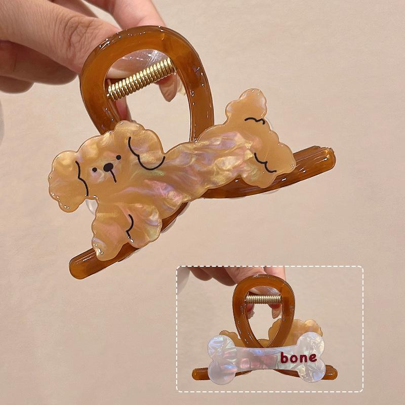 Мультяшная заколка для волос в виде собаки, зажим-краб, милая универсальная шпилька, женский зажим-акула для волос, головной убор, аксессуары для волос для девочек и женщин