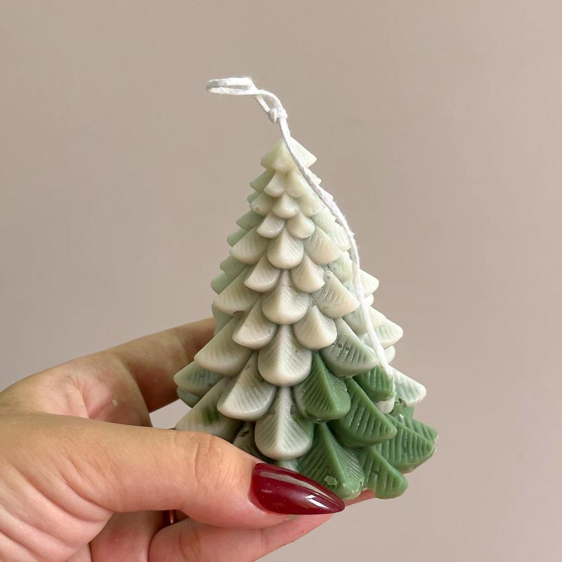 3D Christmas Tree Silicone Mold DIY Handmade Christmas Ornament Aromath Soap Epoxy Resin Plaster Craft Molds Home Festival Decor
