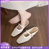 Hollow Woven Bag Head Half Slippers Women's Summer Wear Is Beautiful, Not Tired Feet Thick Heel Sandals