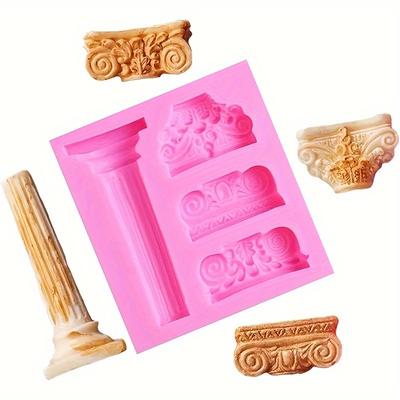 Винтажная силиконовая форма для выпечки с тиснением в виде римских колонн, шоколадный торт, переворачивающийся, конфетный подтек, сделай сам, 1 шт.