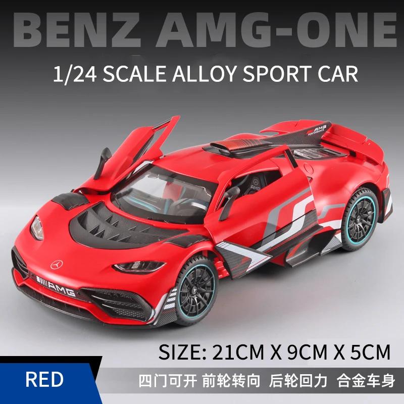 1/24 Mercedes-benz One Alloy Car Model Car Children's Toy Car Open Gift Ornaments Metal Sound And Light Simulation Collectibles