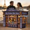 Notting Hill Book Nook 3D Wooden Puzzle DIY Love Bookstore Handmade Bookshelf Dollhouse Model Decorative Bookend Building Ki