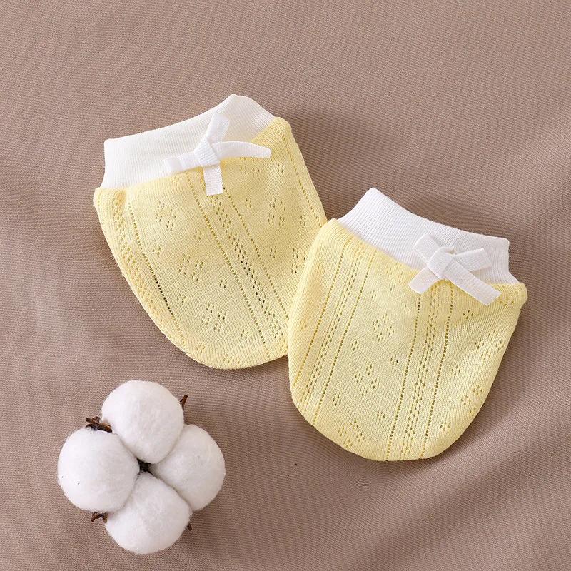Baby finger protection gloves to prevent facial injury Safety gloves High elasticity baby gloves Solid color Breathable