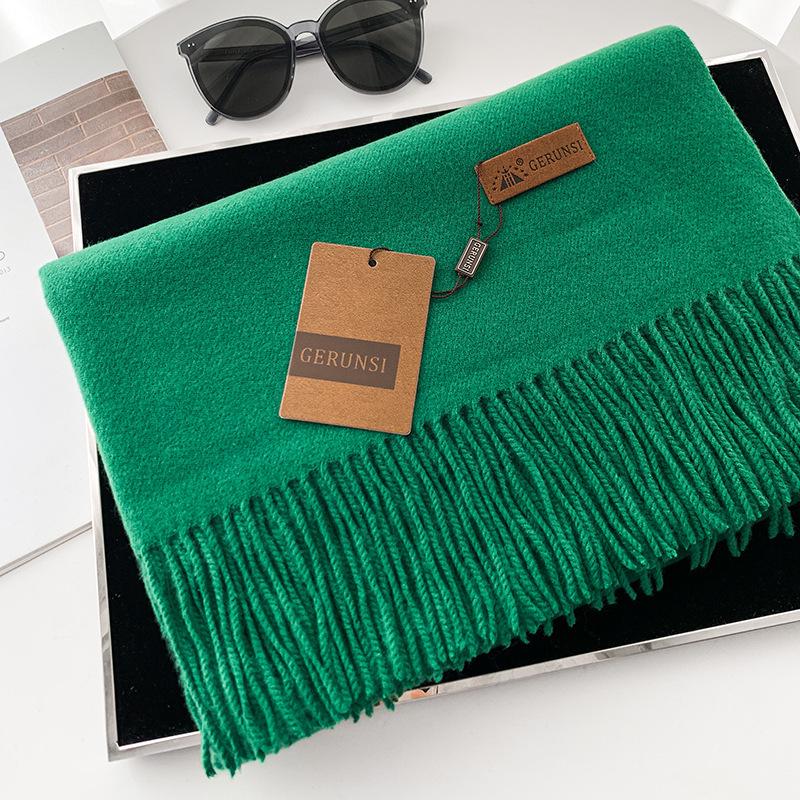 Gerunsi Cashmere Scarf: High-Grade Warm, Thick Winter Shawl for Women and Men