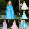 Enchanting Kids Girl Fairy Cape With Sparkly Glitter For Frozen Elsa Dress Up