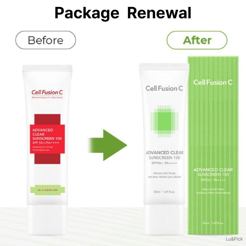 Cell Fusion C Улучшенный прозрачный солнцезащитный крем 100 SPF50+ PA++++ 50 мл (+Бесплатный подарок)