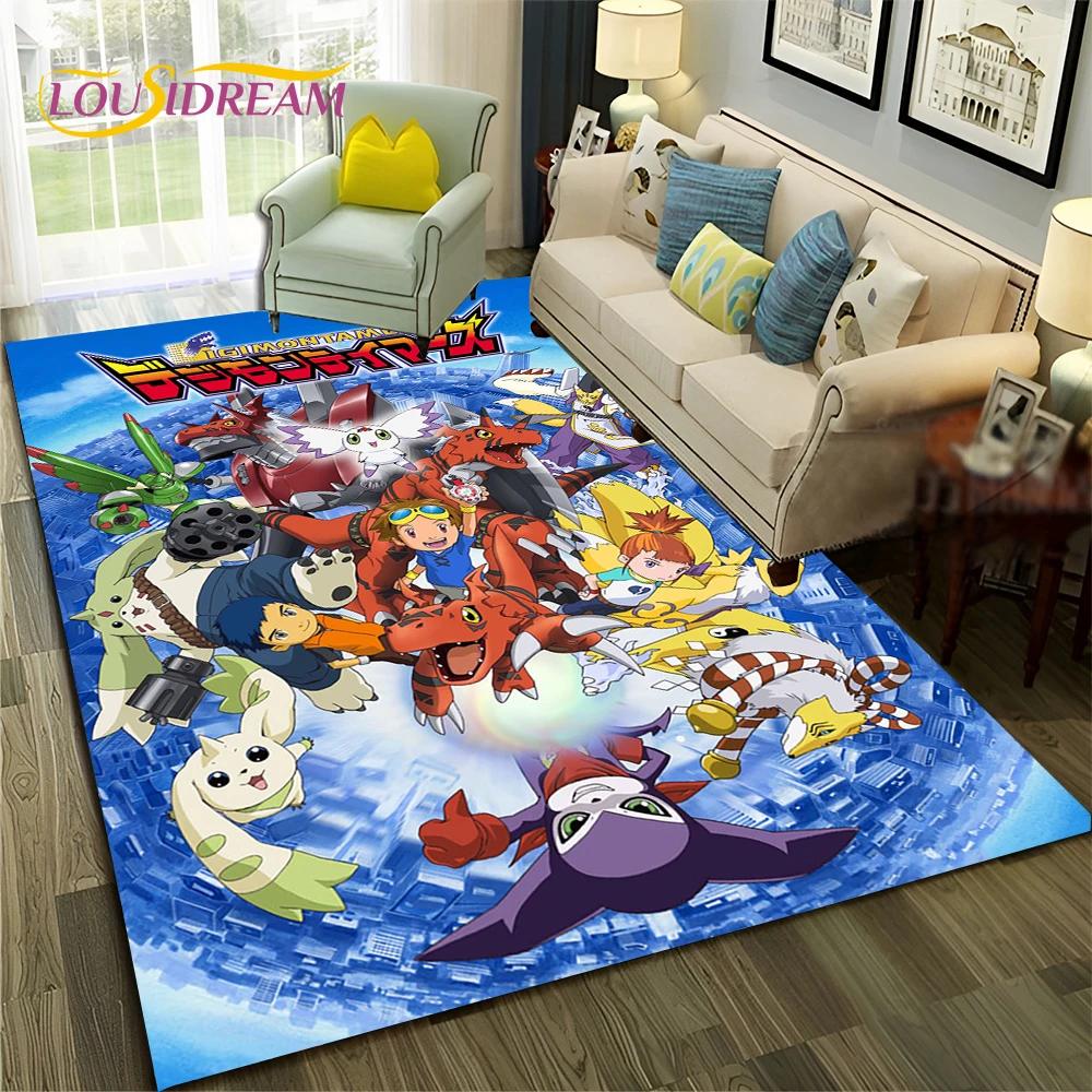 3D ковер с рисунком Digimon Adventure Monster для дома, гостиной, спальни, дивана, коврика, декор, детский коврик, нескользящий напольный коврик