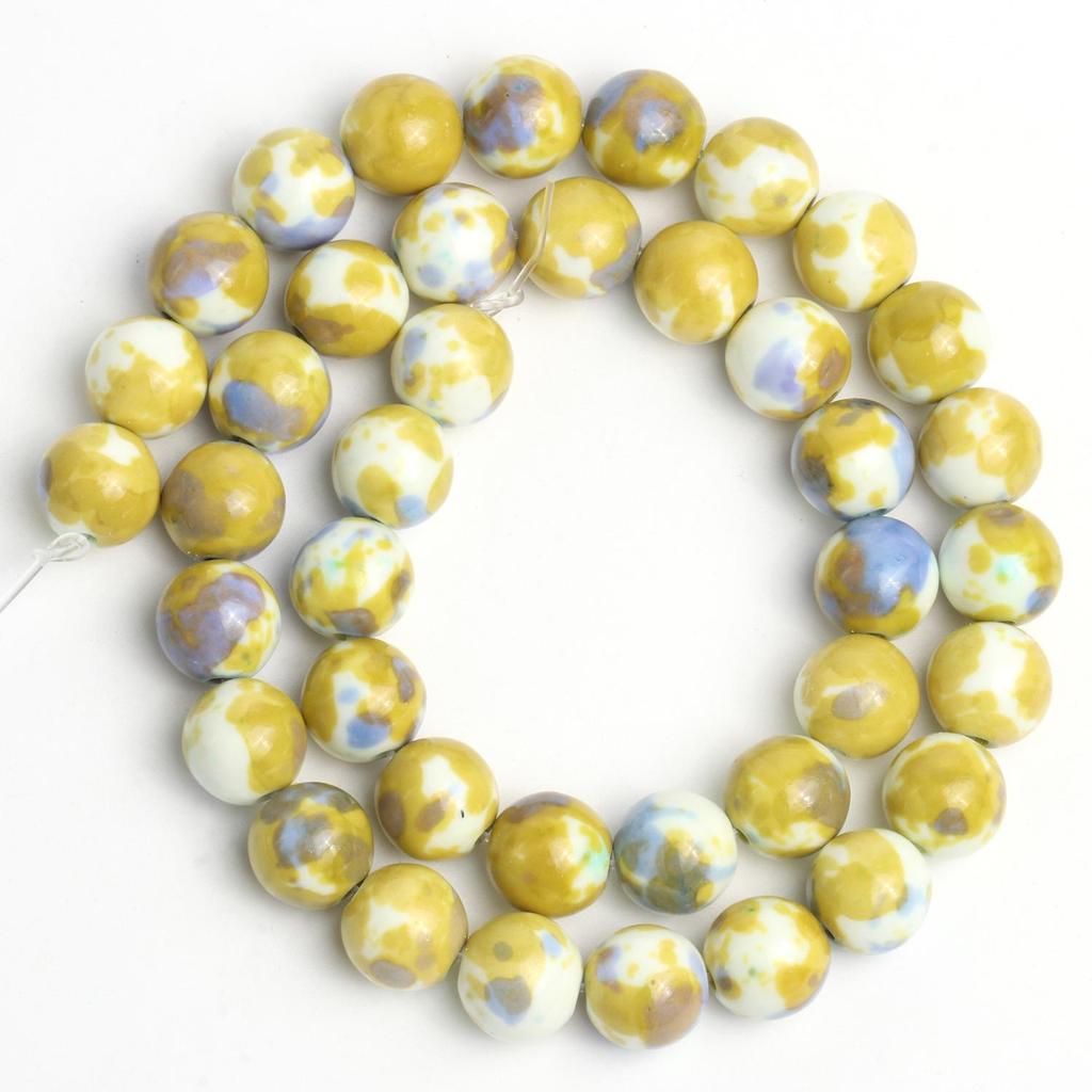 1 нить/пакет 6/8/10 мм натуральный дождь цветок яшма каменная бусина разноцветные круглые свободные бусины для ювелирных изделий DIY серьги изготовление браслетов аксессуары