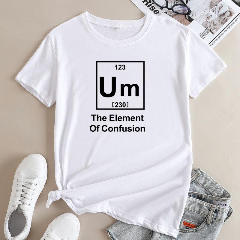 Summer Street Trendsetters Letter Tops Round Neck Pure Cotton Printed Short Sleeved T-Shirts Women’s Tees
