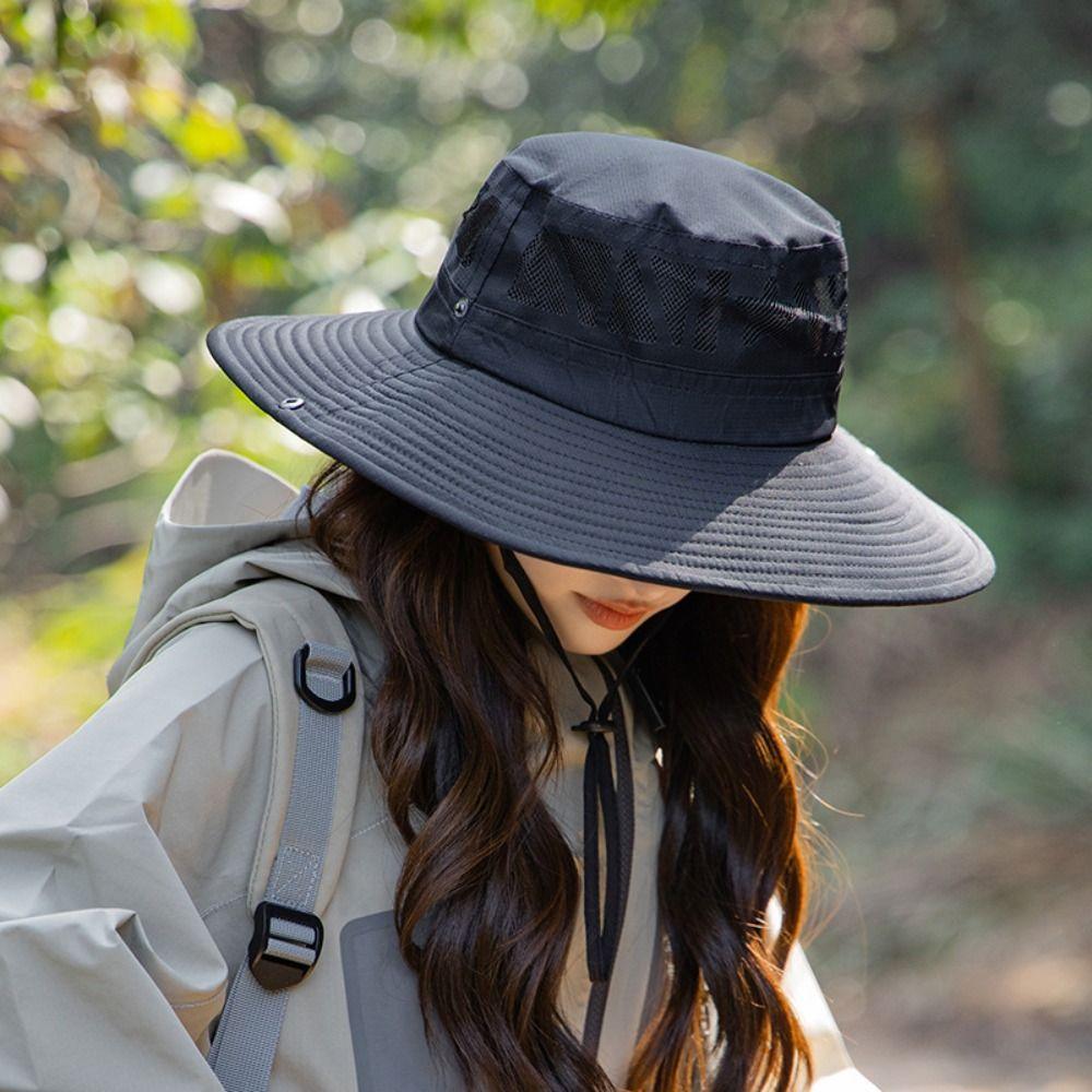 UV Protection Outdoor Hiking Hat Summer Sunscreen Cap Fashion Men Women Bucket Hat Travel