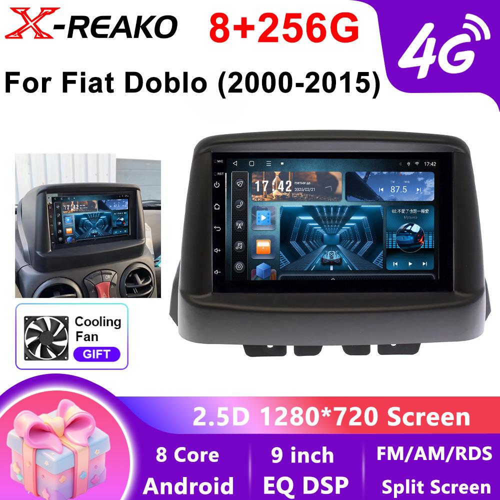 Головное устройство Android для Fiat Doblo (2000-2015) Carplay Авто Радио Мультимедиа Видео Плеер Навигация GPS 4G WIFI QLED