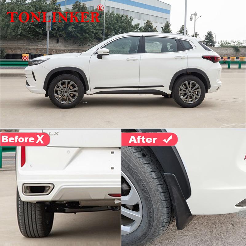 TONLINKER брызговики для Chery Exeed LX 2022 2023, брызговики, брызговики, крылья, автомобильные брызговики, 4 шт., автомобиль