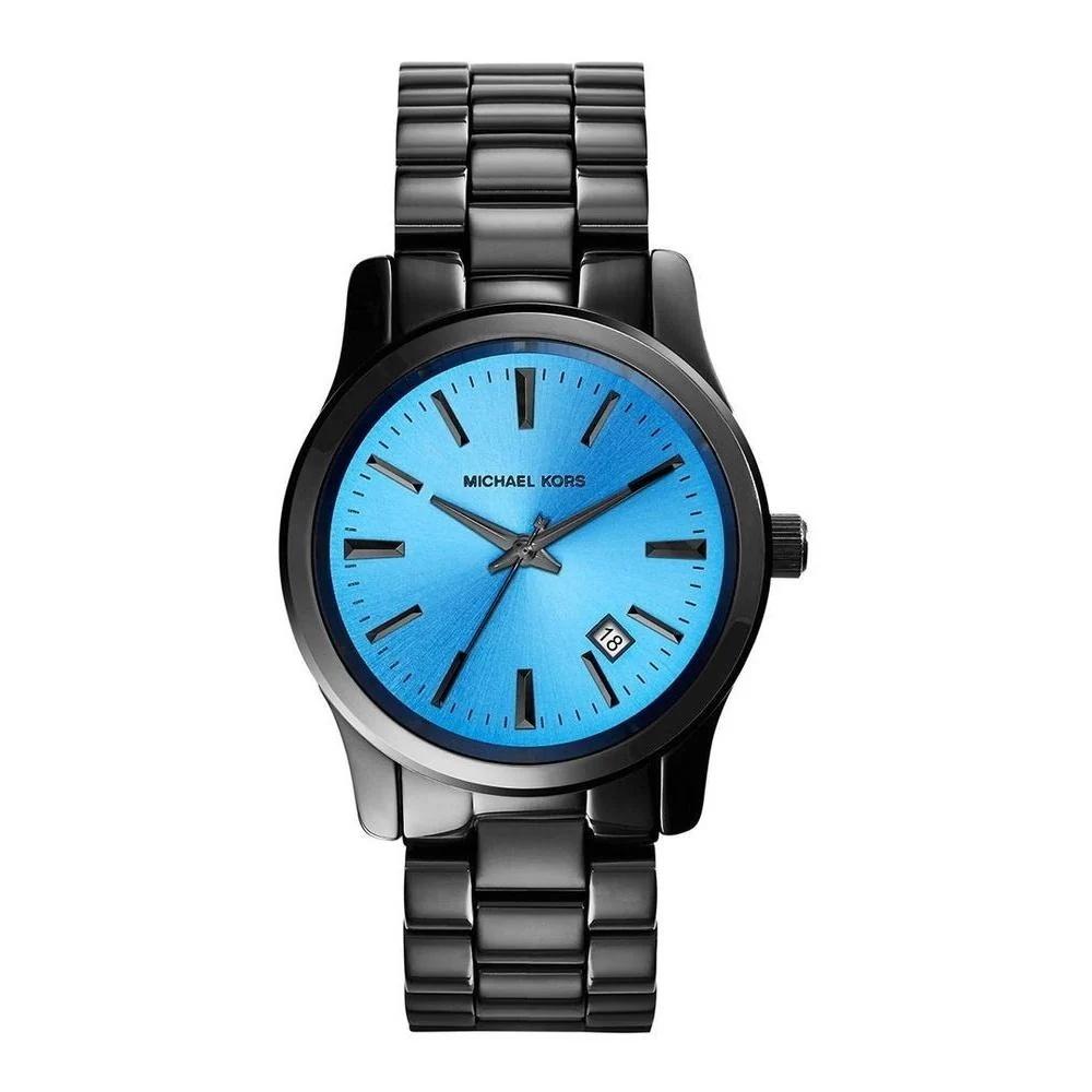 MICHAEL KORS Runway Men's Quartz Watch blue Dial stainless steel Strap 39mm MK6102