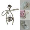 Bowknot Heart Phone Charm Detachable Pearls Beaded Bow Phone Lanyard Stylish Bowknot Keychain Backpack Camera Ornament