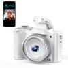 8K Digital Send To Digital Image Front and 64g Card White Camera, Smartphone, Camera, 48MP, 30fps, Retro, 6-Axis Stabilization, Rear, Camera, Flash,