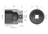 Impact socket, hexagonal 1" very long 75mm CrMo d.125mm, Waryński