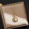 1 шт. Роскошный медный кулон Глаз Дьявола Ветра, цепочка из титановой стали, позолоченное колье, модные аксессуары