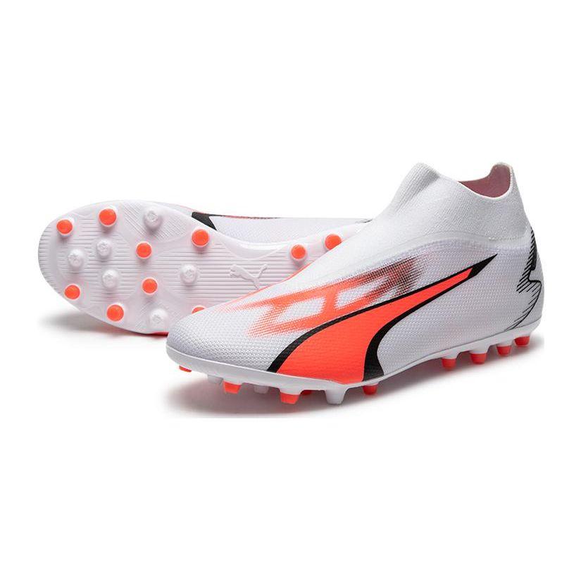 Puma Ultra Match PU LL MG Jr Низкие детские футбольные бутсы Детские футбольные бутсы Бело-красные 107515-01
