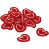 10 шт. маленькие красные вышитые сердца мини самоклеящиеся нашивки DIY аксессуары для одежды вышитые значки 1.2*1.4CM