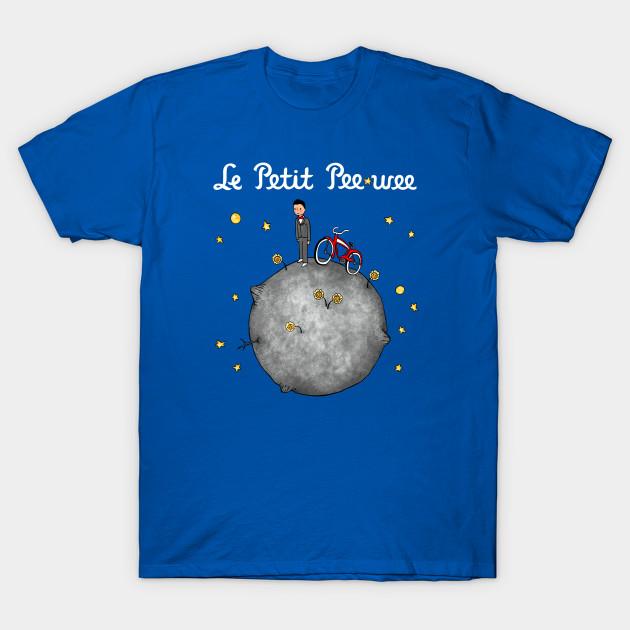 Asian Size Men Print T-shirt Le Petit Pee-Wee No-Cut Heat Transfer Print Cotton Tshirt