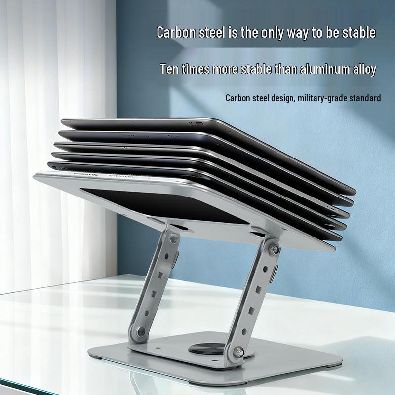 Adjustable 360° Rotation Metal Laptop & Tablet Stand with Heat Dissipation