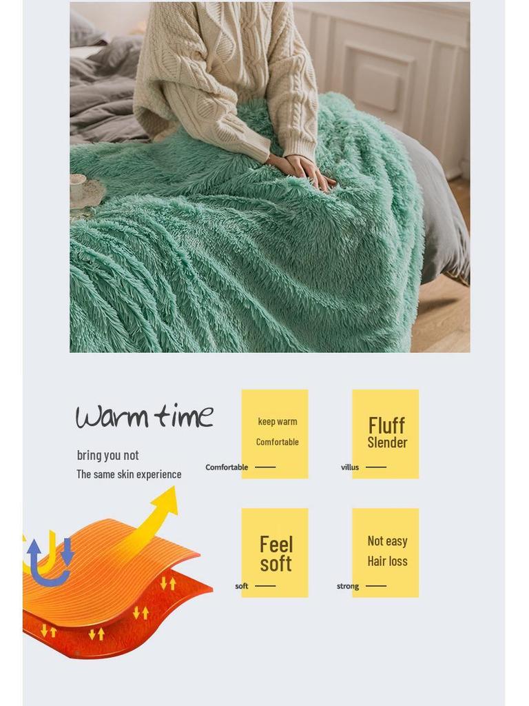 Плюшевое бархатное двухслойное одеяло для детей на диван или пододеяльник