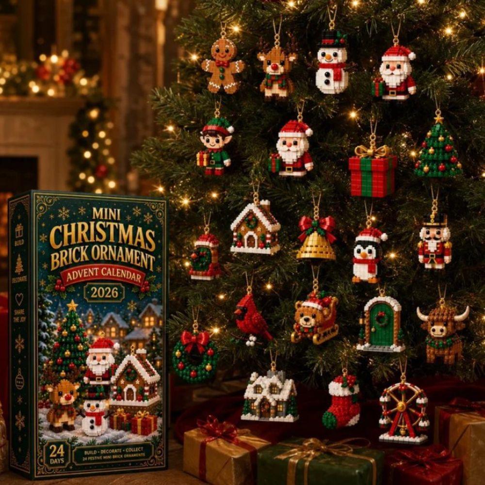 Mini Christmas Countdown Calendar 3D Building Blocks Kit Christmas Decorations