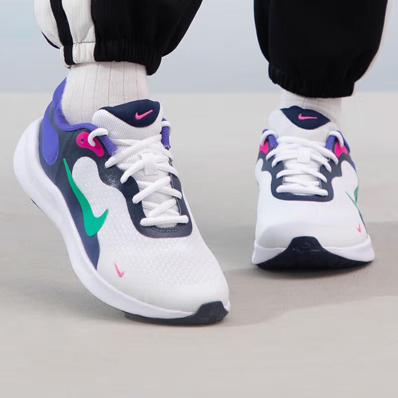 Nike Детские кроссовки Revolution 7 GS Midnight Navy Stadium Зеленые детские белые персидско-фиолетовые FB7689-101