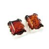 [H5410] - Amber 'Inspiration' Silver Earrings