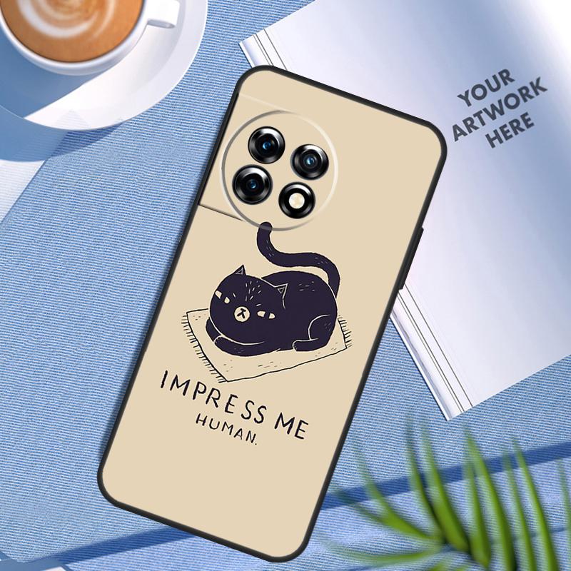 Черный Кошачий Мордочка Китти Чехол Для OnePlus Nord CE 5 2 3 4 Lite N20 N30 OnePlus 15 13 12 11 9 10 Pro 13R 10T 13T Обложка