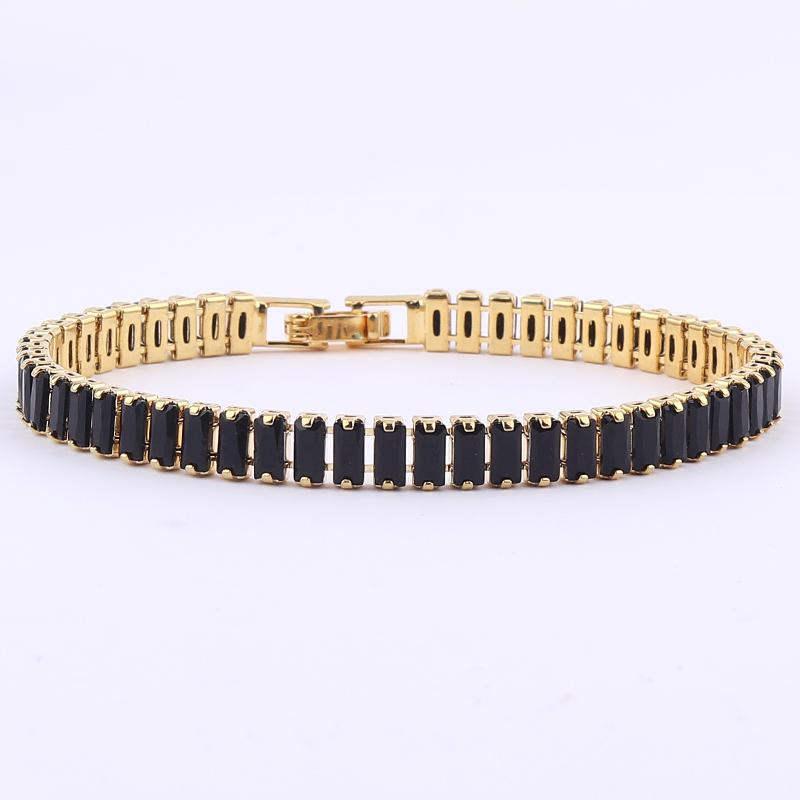 18K Gold Plated Cubic Zircon Adjustable Colorful Bracelets For Women Girls Rainbow CZ Jewelry Best Birthday Party Wedding Gift
