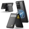 Для Samsung Galaxy S21 Ultra 5G Кожаная задняя крышка Магнитный чехол JEEHOOD J06 Чехол для телефона с карманом для карт RFID-защита