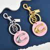 Rainbow C Letter Metal Keychain Multi-Color Letter C Bag Pendant Exquisite Versatile Pendant Female