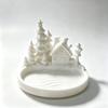 Cartoon Christmas Village Decor Tray 3D Printed Holiday Trinket Storage Tray  Christmas Party
