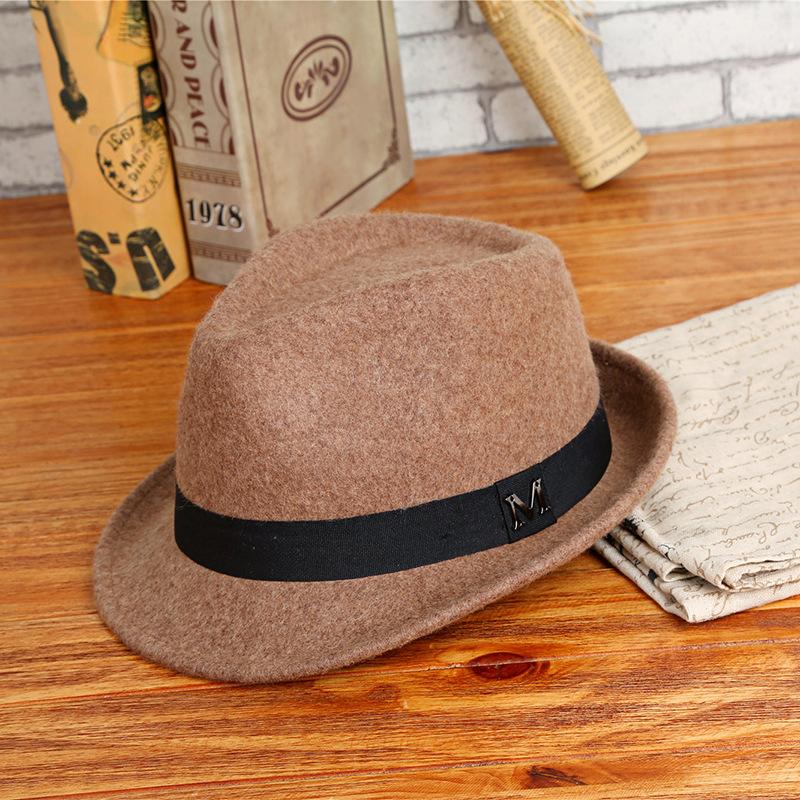 Pure Wool Men'S Hats, Green Middle-Aged And Elderly Top Hats, Warm Outdoor British Jazz Hats In Autumn And Winter, Directly Approved By Manufacturers