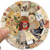50Pcs Vintage File Cover Sealing Wax Retro Stickers Art Aesthetic Diy Journal Luggage Car Helmet Fridge Decoration Vinyl Sticker